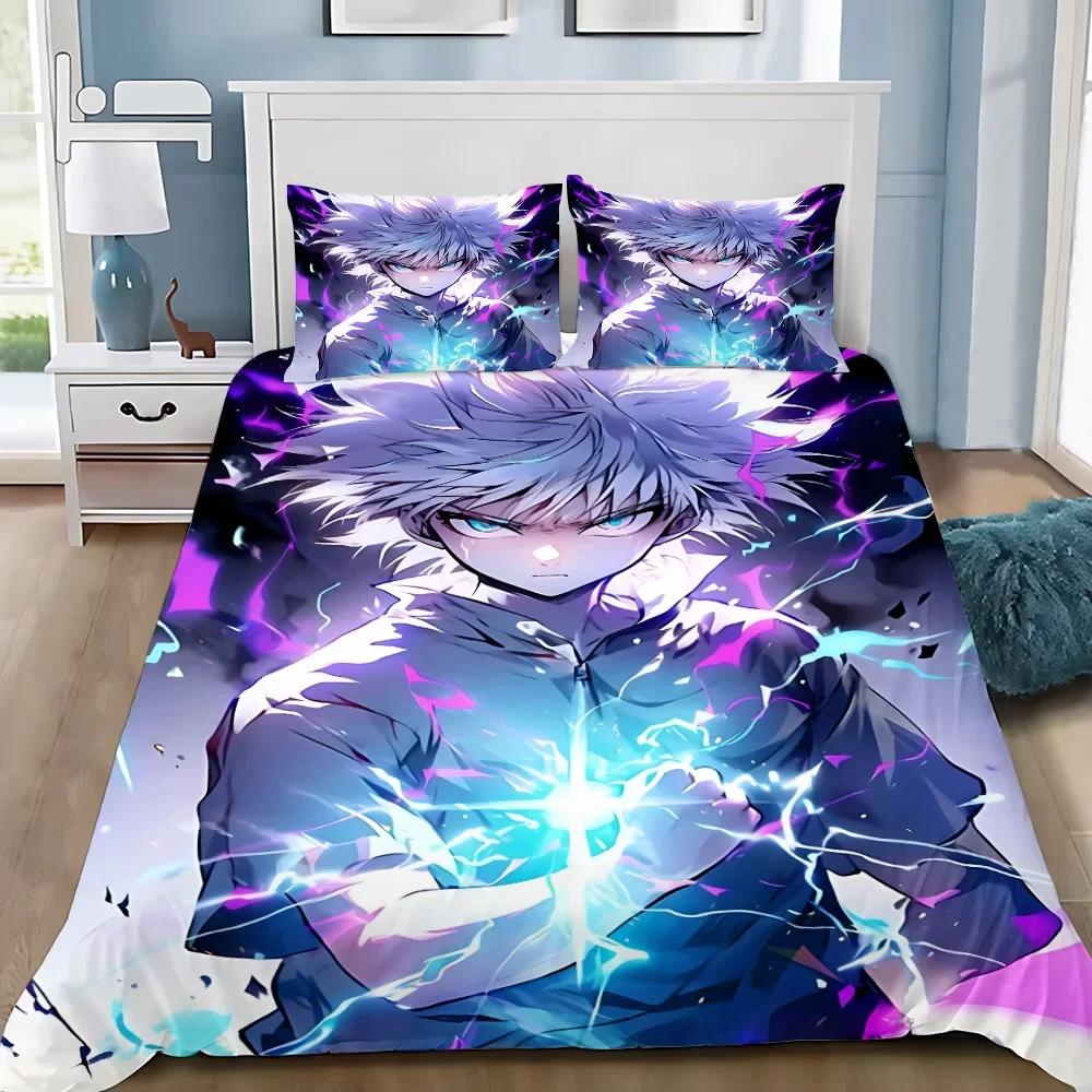 Аниме Мягкое Пододеяльник Наволочка Hunter x Hunter Комплект Постельного Белья Взрослые Люди Мальчик Девочка Украшение Спальни Дети Односпальный Двуспальный Большого Размера Размеры