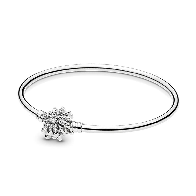 Pandora Сверкающий браслет «Фейерверк» из серебра 925 пробы Женский стиль 597563CZ
