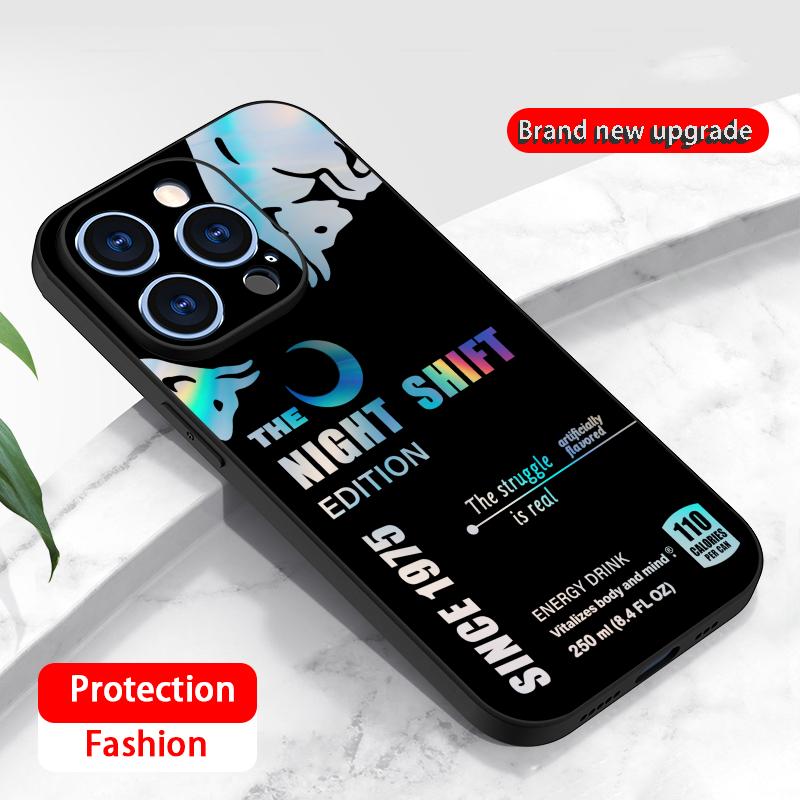 Чехол для телефона Star Bull Energy Drink ночная смена Для iPhone 17 16 16e 15 14 13 12 Plus Mini Pro Max Мягкая черная Ударопрочный чехол