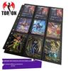 Держатель для карт Yu-Gi-Oh с совместимостью с картами звезд NBA - 11 отверстий, 9 карманов, односторонние страницы с высокой прозрачностью с черным узором личи