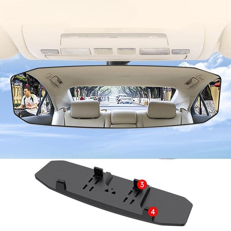 Wide Angle Convex Rearview Mirror Anti-Glare HD Glass Large Vision Car Interior Monitor for Baby Child Seat View Universal Auto Interior Mirrors6