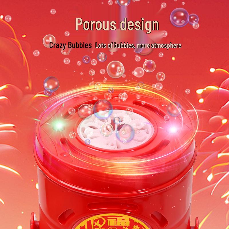 Christmas Firework Bubble Machine Gun: Children's Toy & Electric Bubble Blower for Weddings and New Year Celebrations.