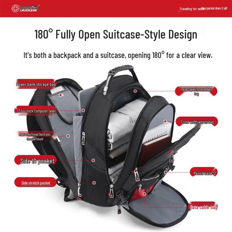 CROSSGEAR Swiss Army Style Large Capacity Laptop Backpack