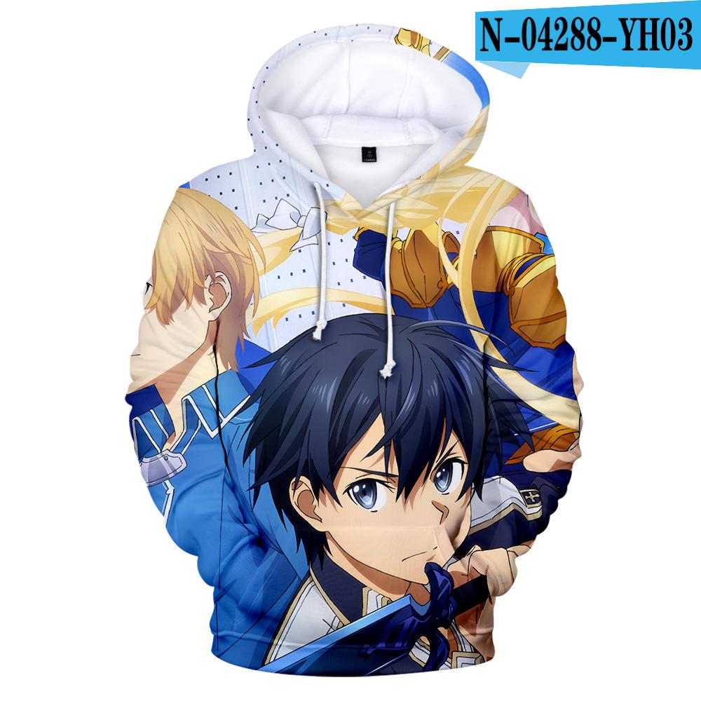 Sword Art Online 3D Printed Hoodies Fashion Casual Sweatshirts Men Women Harajuku Streetwear SAO Oversized Hoodies Pullovers