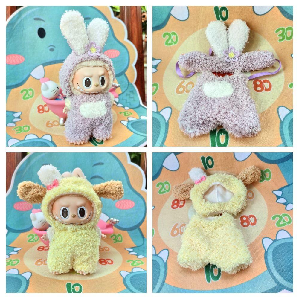 17 см Милая Мини Плюшевая Кукла Одежда Наряд Аксессуары Куклы Идол Медведь Комбинезон Одежда DIY Подарок Детям