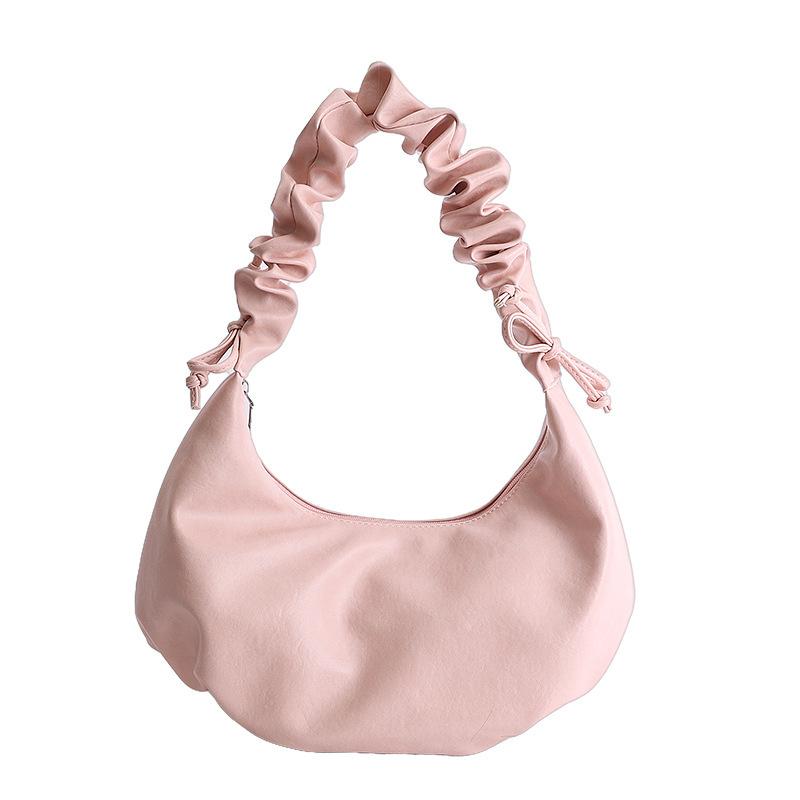 2026 New Niche Design Korean Pleated Underarm Bag Women's Handbag French Style