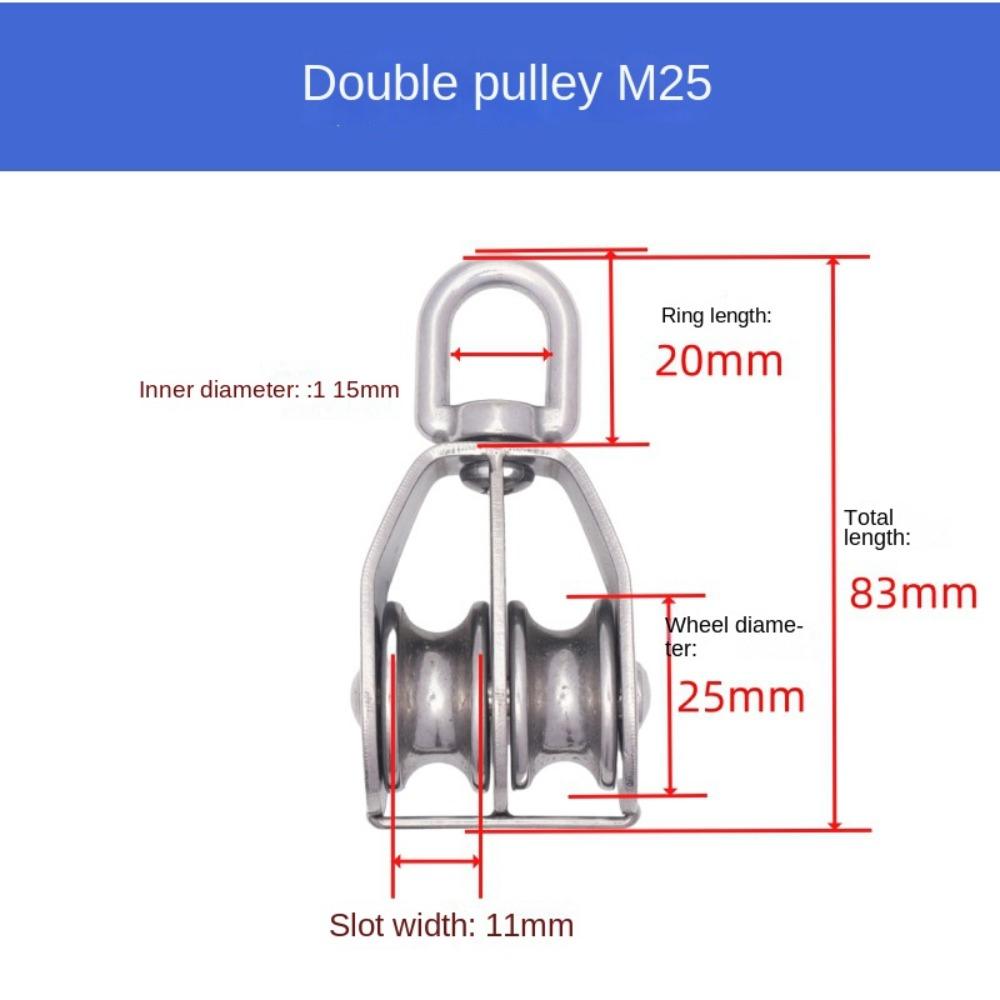 M15/20/25 Groove Pulley Swivel Traction Wheel Load-Bearing Fixed Pulley Crane