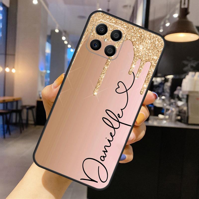 ПЕРСОНАЛИЗИРОВАННЫЕ инициалы имя мраморные Чехлы Для Huawei P20 P30 P40 Lite P50 Pro P Smart 2019 Nova 5T 9 Honor X7 X8 X9 50 Чехол