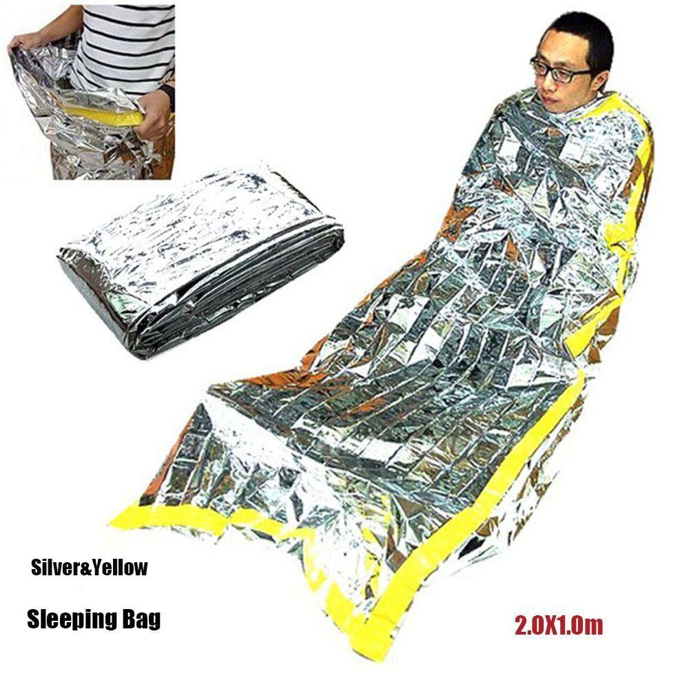 Portable Survival Sleeping Bag Waterproof Camouflage Camping Hiking Blanket Outdoor Tool