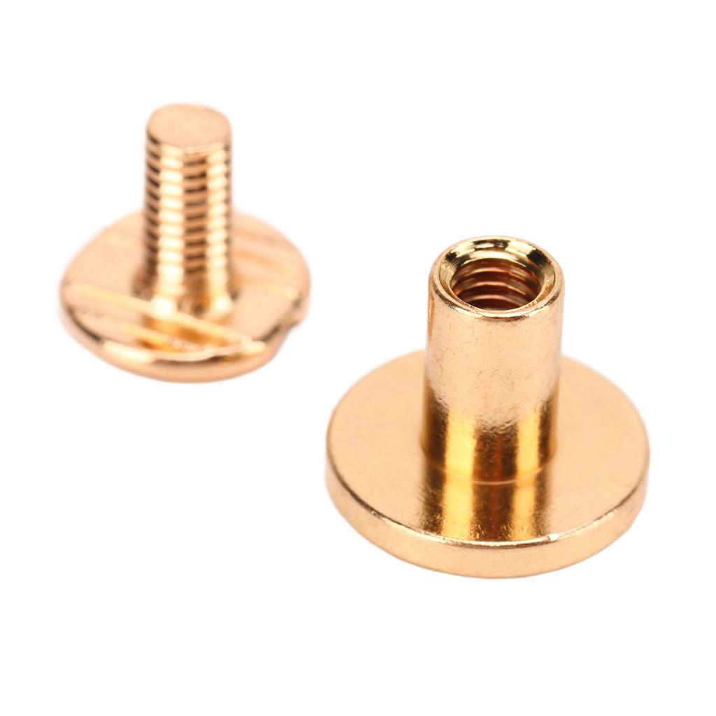 200 комплектов винтов Chicago 9,5x8 мм, жесткие толстые латунные заклепки с равномерным покрытием для кожи для фото