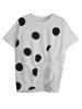 Xitao Футболка с нерегулярным рисунком в горошек и коротким рукавом GJ1133