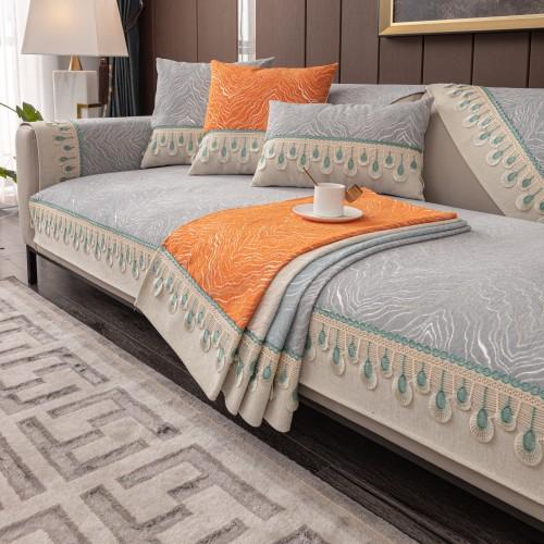 Four Seasons Universal Chenille Precision Jacquard Sofa Cushion Modern Simple Stitching Non-Slip Sofa Cushion Towel
