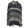 Signe Incognito 80s 90s Euro Old Paisley Pattern Long Sleeve Shirt Black Men's Used
