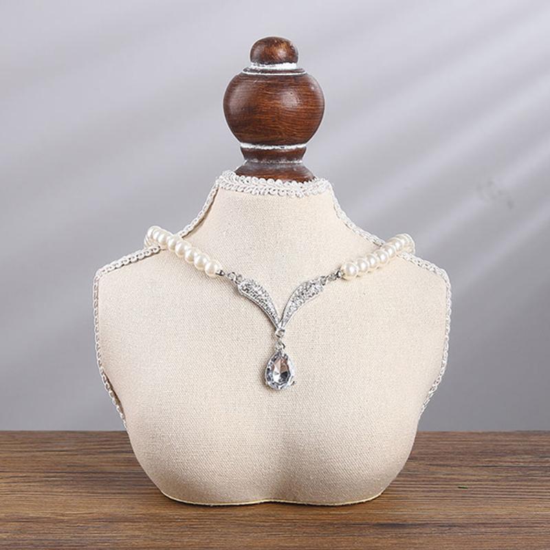 Портретная шейная витрина для ожерелий Вертикальная витрина Ювелирные витрины Органайзер Стойка Прямая трансляция Ожерелья Фигурки Украшения Дисплей Аксессуары