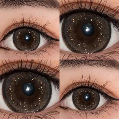 Контактные линзы MillCreek Gradient, черные контактные линзы, большой диаметр 14,5 мм, раствор для ухода за контактными линзами