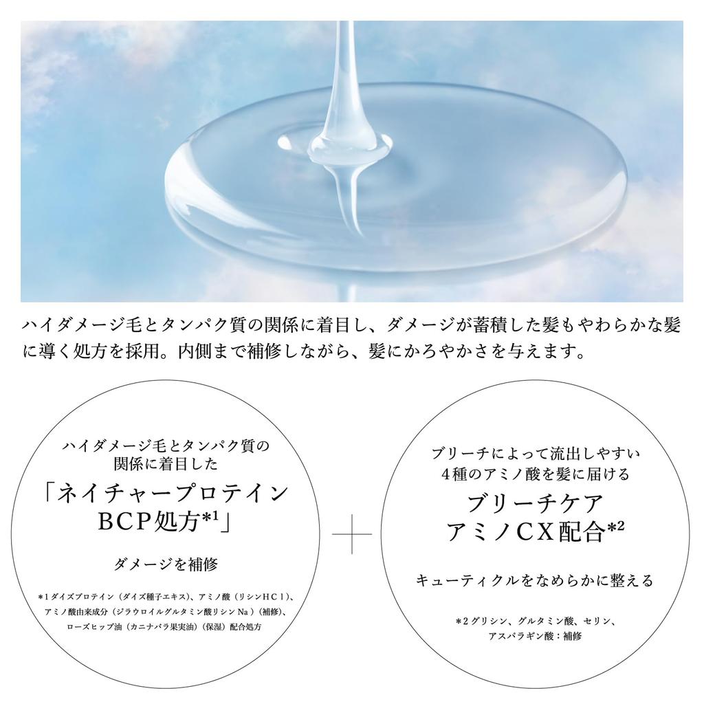 Plus Shampoo and Treatment Set Bottle Bonus Protein Damage Care High Damage Bleached Color Repair Hair Care Conditioner +tmr Tomorrow + [Bright]