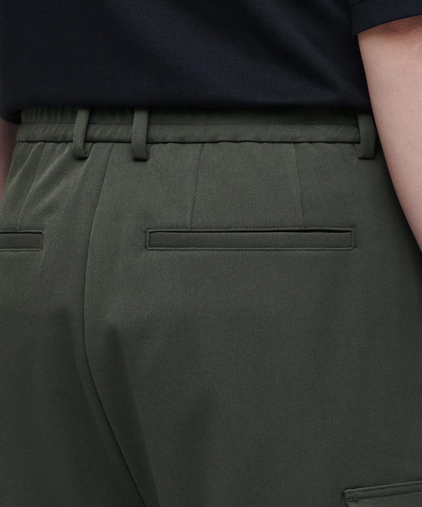 MUSINSA STANDARD Wide Banding Cargo Half Slacks [Dusty Khaki]