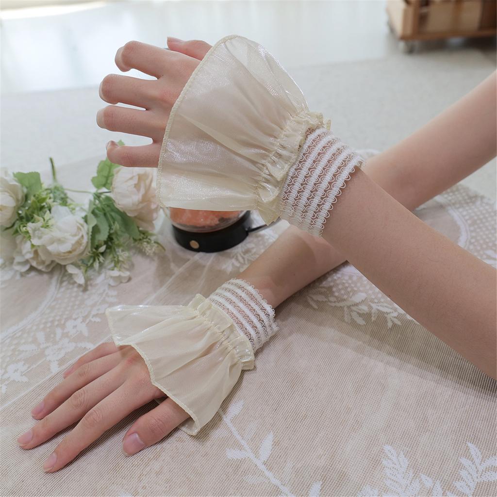 1 пара многослойных эластичных манжет на запястье, съемные рукава для рубашки, разноцветные рукава для фотосессий ногтей и модных съемок