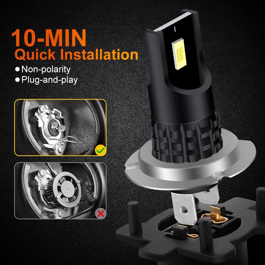 2pcs High Power H11 Led H7 H8 9005 9006 HB4 HB3 Car CSP LED Fog Lights Bulbs DC 12V Auto Fog Lamp Day Running Light 6000K White Yellow Blue