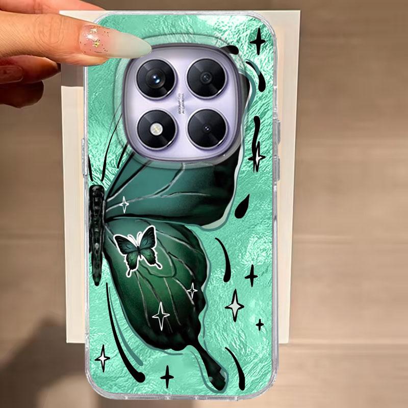 Case For Redmi Note 14 Pro Plus 13 Pro 14S 14C 13C A3 Xiaomi 14T 13T Pro 5G Phone Cover Butterfly For Redmi A5 Protective Bags