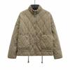 2022 Autumn/Winter Women's Thickened Cotton Jacket - Stand Collar, Zipper, Large Pockets, Tie-up, Long Sleeve, Washed Cotton, Solid Color.
