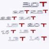 2022 Car Displacement Sticker  Volume Logo Car Rear Trunk Emblem Badge Vehicle Stickers