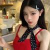 Polka Dot Neck Strap Luxury Hair Band Fashion Neck Scarf  Clothing Accessories