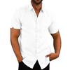 Men's Casual Solid Color Short Sleeve Breathable Comfortable Shirt