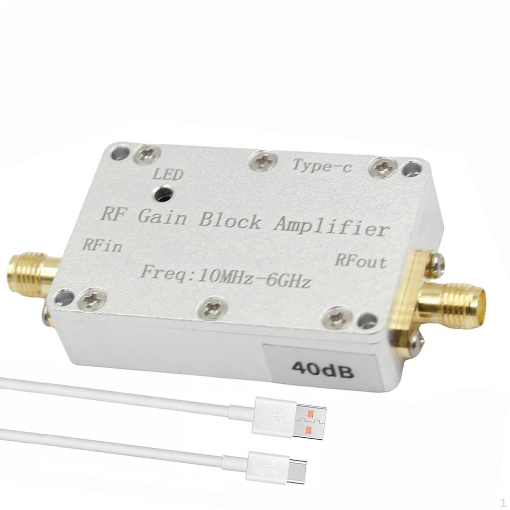 10M-6GHz RF Amplifier with Indicator Aluminum Alloy High Flatness GAIN