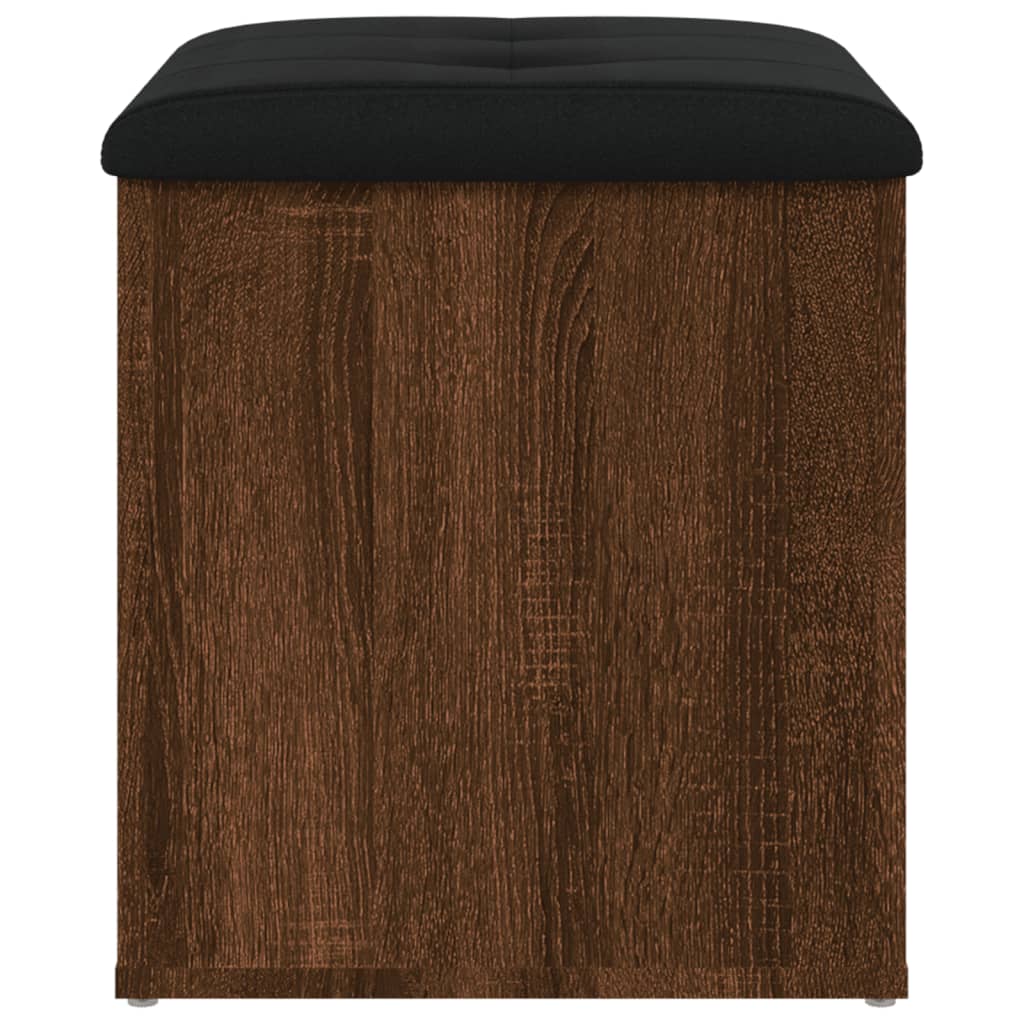 Storage Bench in Brown Oak Finish 42 x 42 x 45 cm Engineered Wood