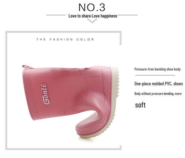 Женские модные водонепроницаемые резиновые сапоги до середины икры, на толстой нескользящей подошве, износостойкие, с плюшевой подкладкой для тепла