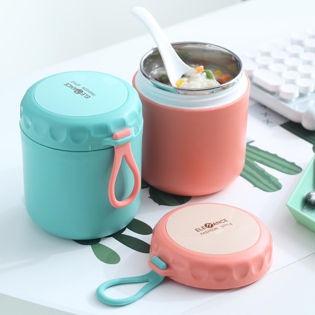 Insulated Soup Cup Stainless Steel Insulated Water Cup With Spoon Insulated Lunch Container
