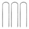 3 шт. Стальные колья для грунта, колышки для палаток, металлические колья U-образной формы для заборов, колышки для палаток для батутов, кемпинга, навесов, сараев