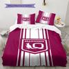 Maroons Pattern Bedding Set Quilt Cover Pillowcase Home Decor Gift (1 * duvet cover + 2 * pillowcase, without core)