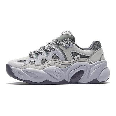 Duo Duo Shoes Толстая подошва Удобные нескользящие износостойкие низкие туфли для папы Женские кроссовки Серые 122528888R-4