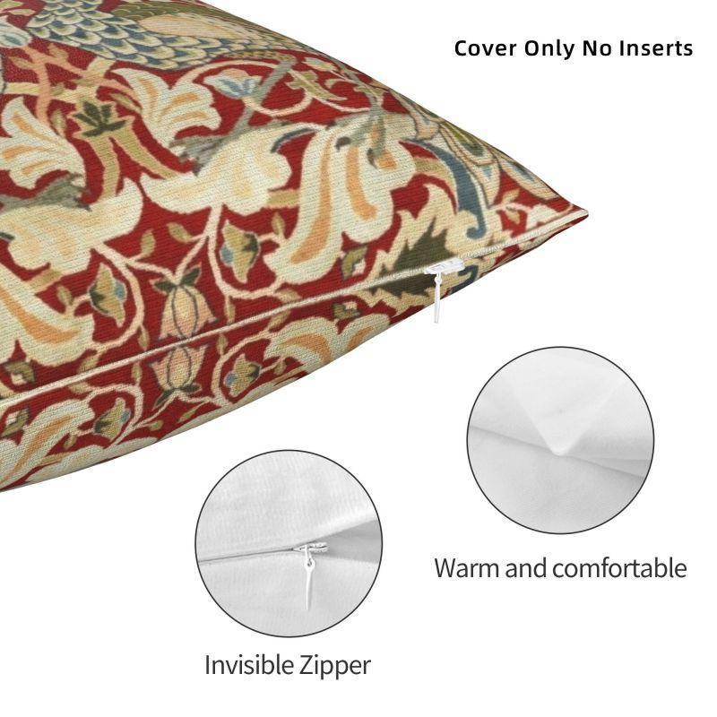 Пользовательский скандинавский винтажный чехол на подушку для дивана William Morris, мягкий текстильный чехол на подушку с цветочным узором, домашний декор