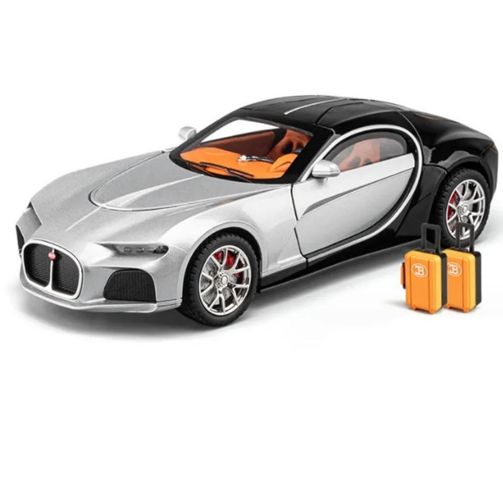 1/24 Bugatti Atlantic Alloy Sports Car Model Diecasts Metal Toy Vehicles Car Model Simulation Sound and Light Childrens Toy Gift