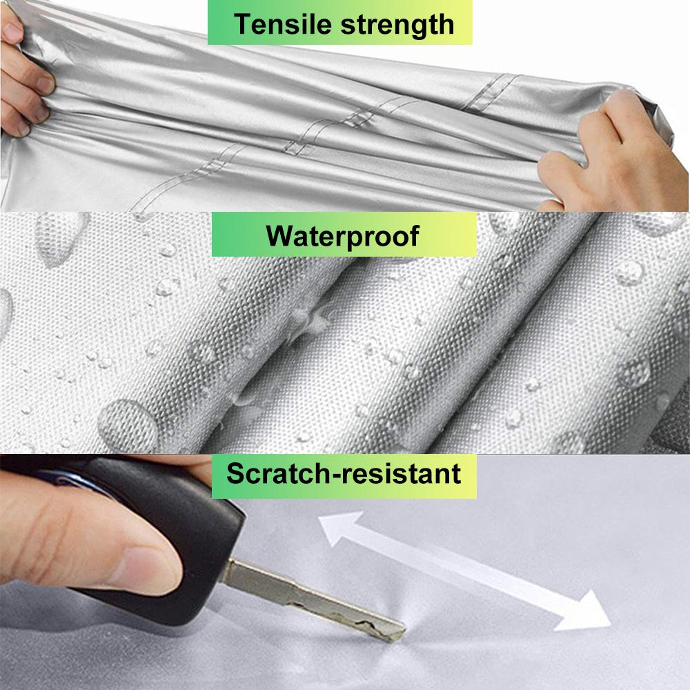 Чехол для автомобиля Утолщенный Уличный Защита от солнца 190T Полный Наружный Снежный чехол Теплоизоляция Защита от УФ-лучей Пылезащитный со Светоотражающей полосой