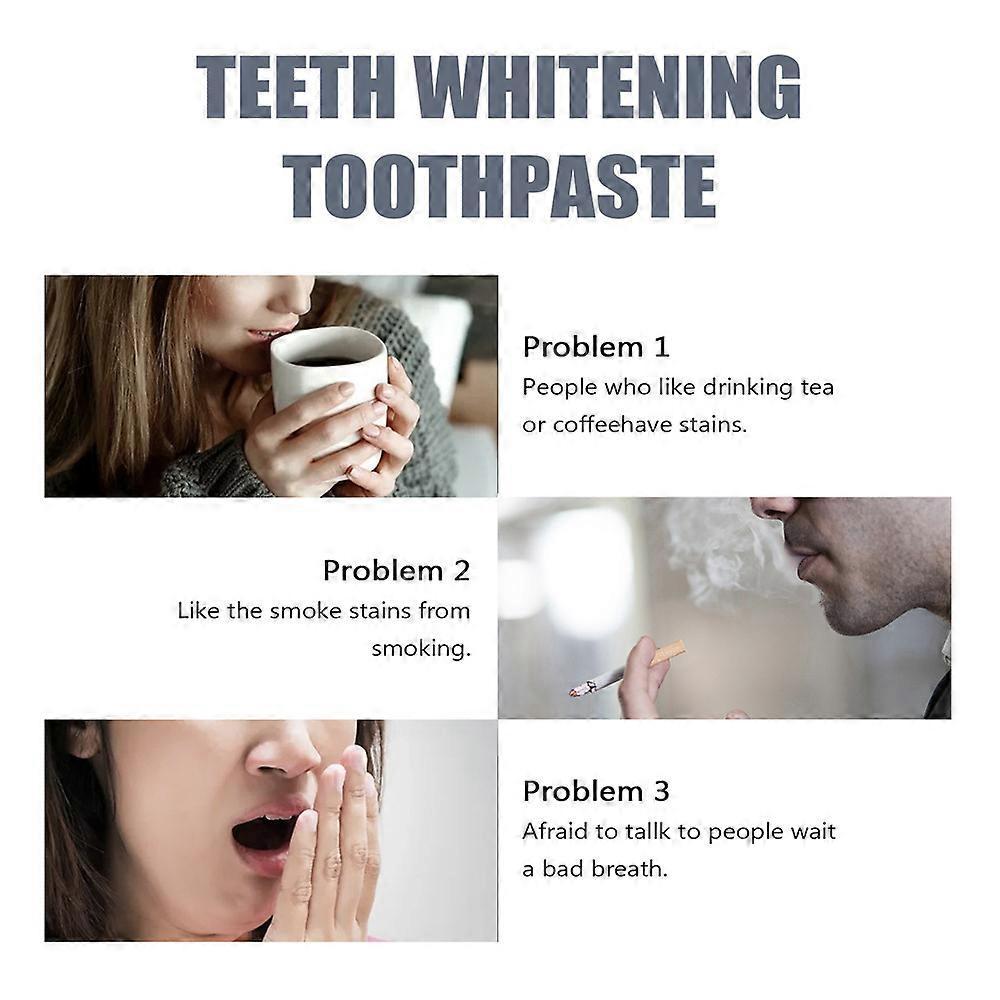 2pcs EELHOE Smoke Stain Removal White Toothpaste Yellow Tooth Stain Removal Mouth Odor Cleaning Teeth Dirt Cleaning Beautiful Teeth