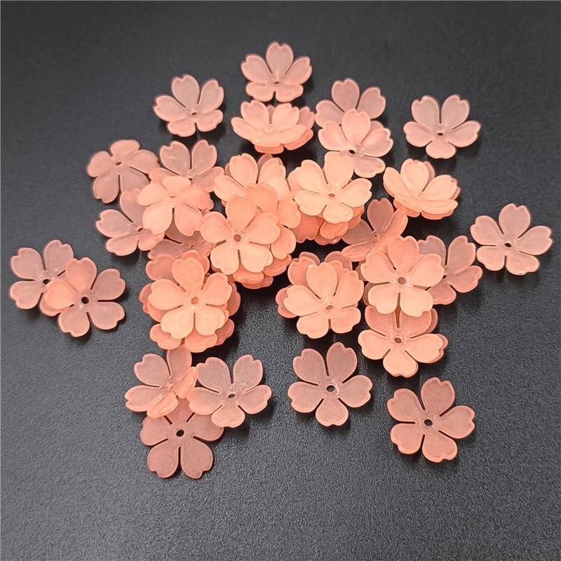 50 шт. DIY теплых цветов, материалы для ручной работы, 5 лепестков, серьги, букет, изготовление украшений, отдел для хранения, матовые аксессуары, бусины