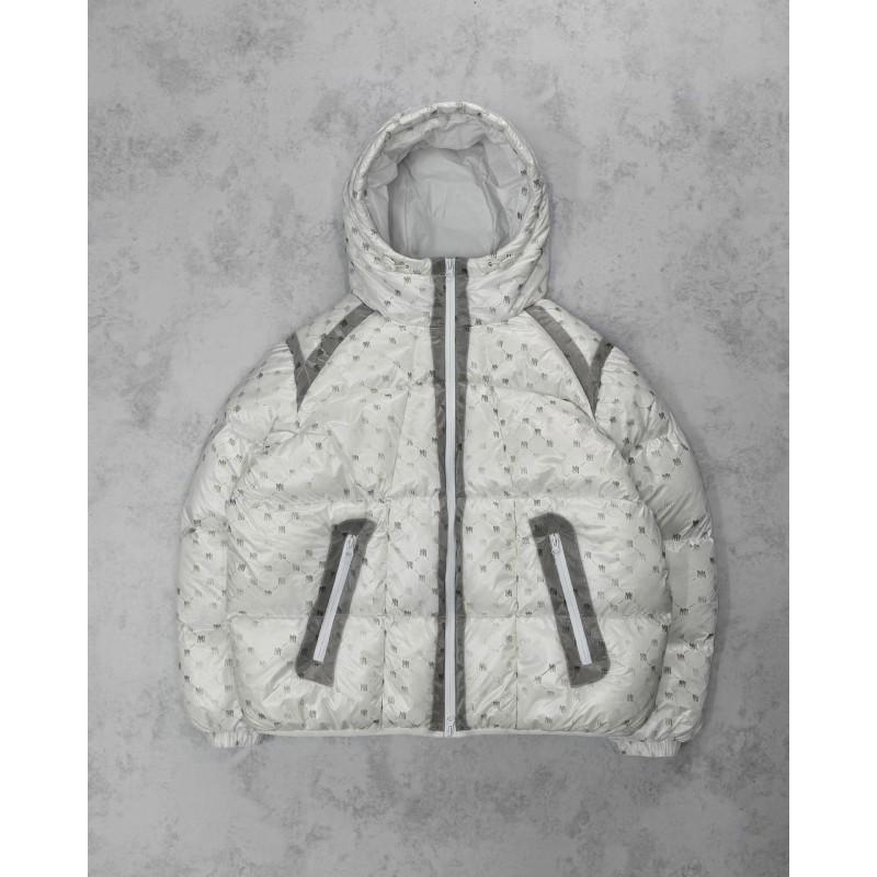 Street Hip-Hop Letter Embroidered Cotton Puffer Jacket Men Women Teens Winter Warm Loose Fit Mid LengthStand CollarStreet