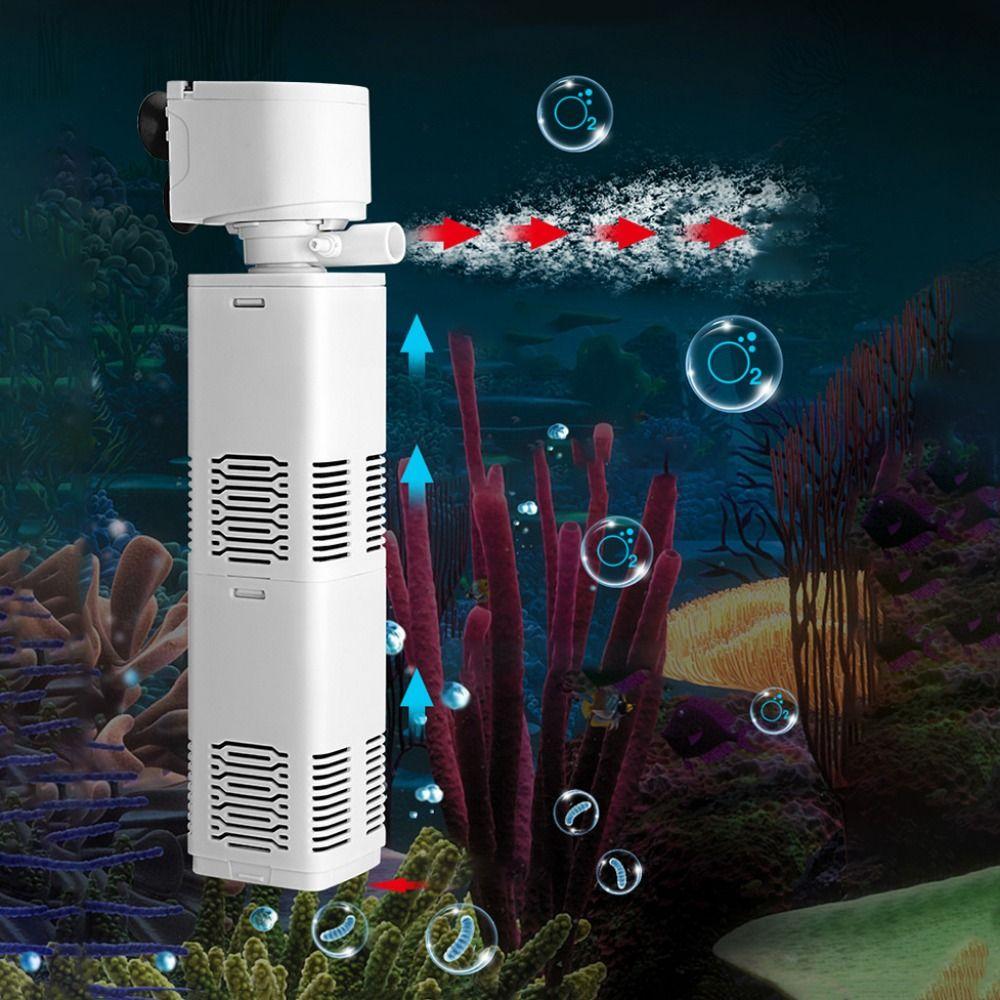 Фильтры для аквариума с настенным креплением, бесшумный кислородный воздушный насос, циркуляционный насос для аквариума