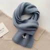 Selected Australian Pure Wool 100% Wool Scarf Solid Color Versatile Women'S New Winter Warm Knitted Scarf