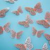 3D Наклейки-бабочки под металл для декора стен - Полый дизайн для гостиной