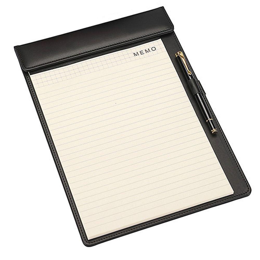 PU Leather Paper Folder Magnetic Clipboard Folder Fashion Menu Holder Students