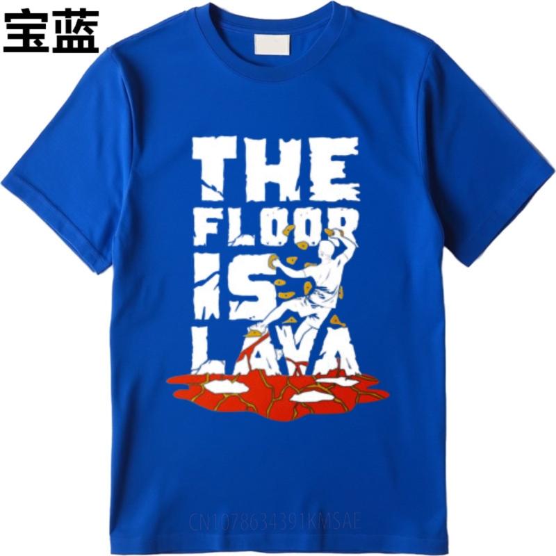 Comfortable For him Oneck tshirt Plus Size The Floor Is Lava Game Play Fun Minimalist Unisex tops summer cotton teeshirt Unisex