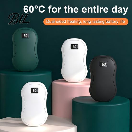 Warmer with Overheat Protection Magnetic Split Mini Handwarmer, 3600MAh USB Rechargeable Electric Glove Heater for Office Home 3 Temperature