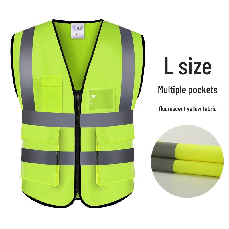 Breathable Reflective Safety Vest for Construction Workers - Custom Logo Available