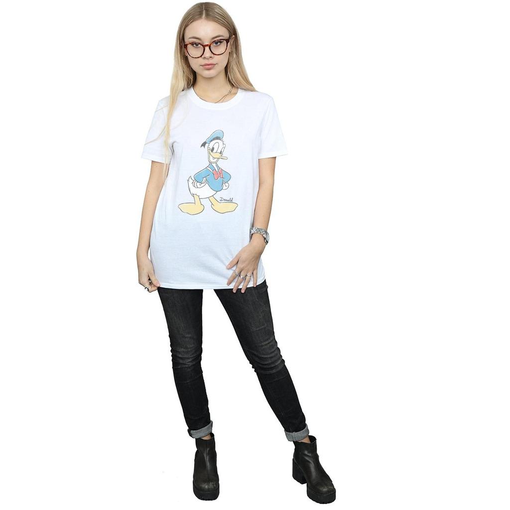 Disney Womens/Ladies Donald Duck Classic Donald Cotton Boyfriend T-Shirt