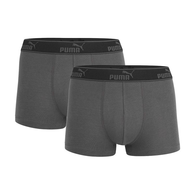 Puma Solid Color Letter Logo Sports Casual Boxer Briefs Men Underwear Dark-Gray 591520002-310